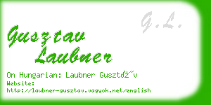 gusztav laubner business card